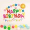 16 Inch Colorful Rainbow Happy Birthday Balloons Banner, Aluminum Foil Letters Multicolor Happy Birthday Balloon for Birthday Decorations Party Supplies